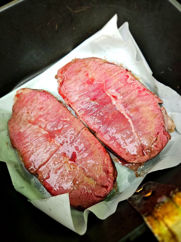 Steak after flipping