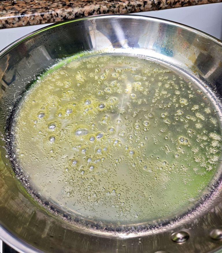Heating oil and butter