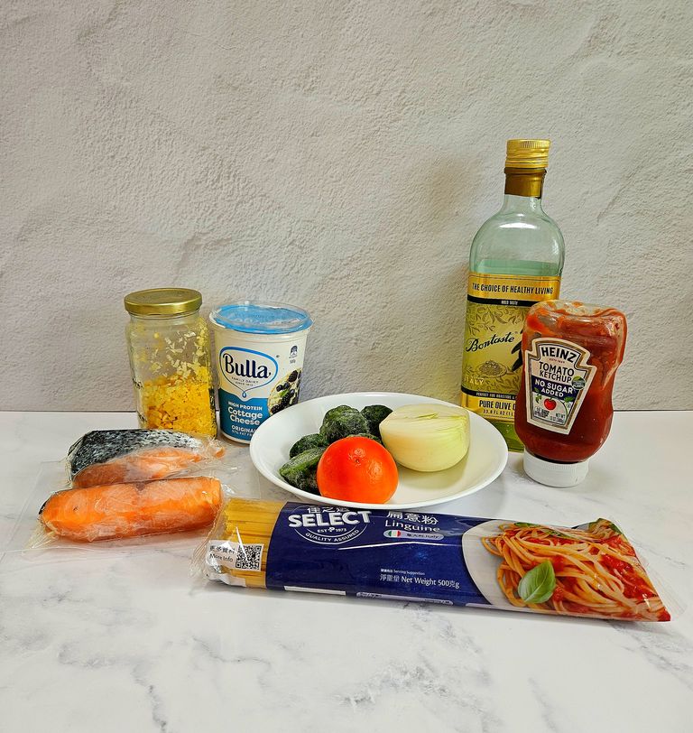 All ingredients laid out
