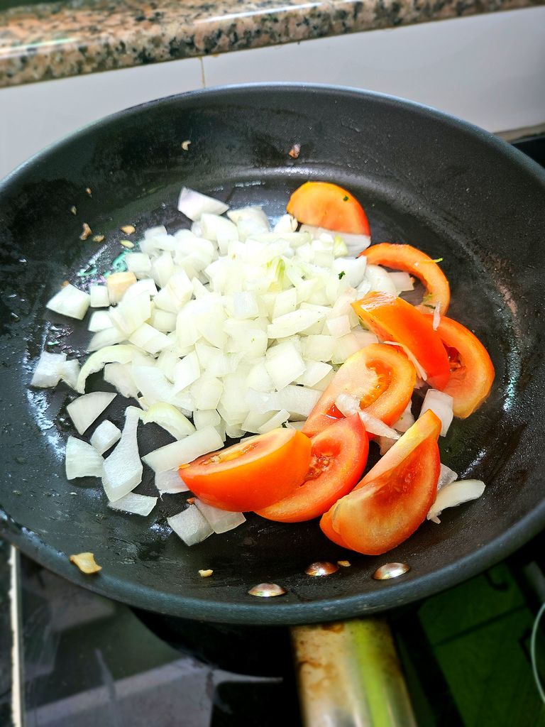 Sautéing vegetables