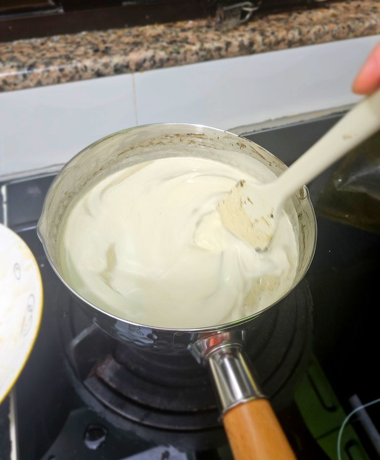 Stir while cooking