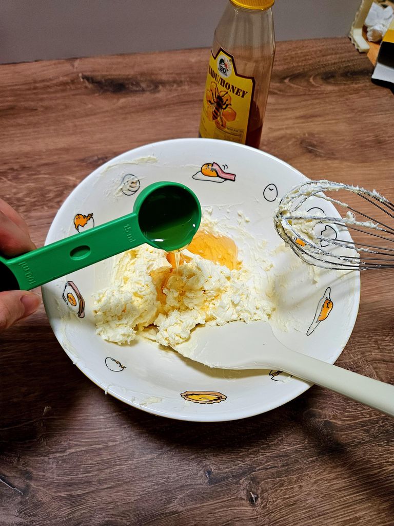 Adding honey to the glaze