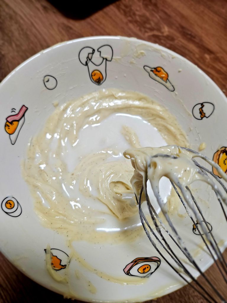Adding milk to adjust consistency