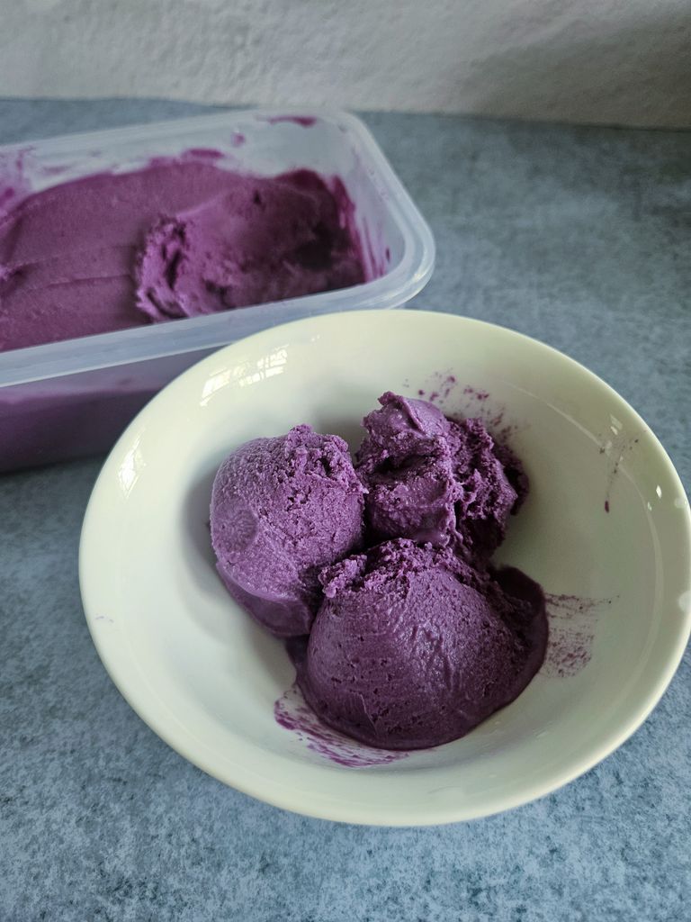 No-Churn Purple Potato Ice Cream